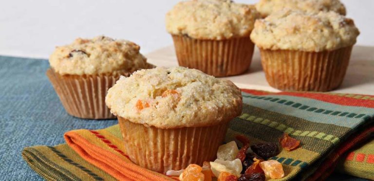 Coconut Almond Muffins With Tropical Fruit Odense Almond Paste And Marzipan