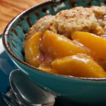 Pure Peach and Almond Cobbler