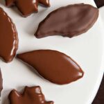 Chocolate Covered Marzipan Leaves