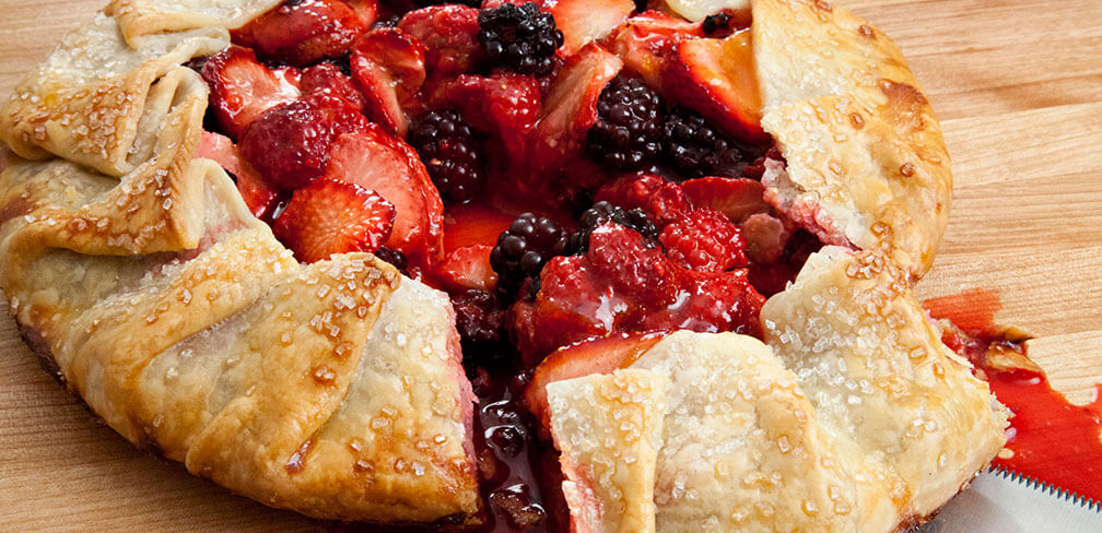 Grilled Berry and Almond Galette
