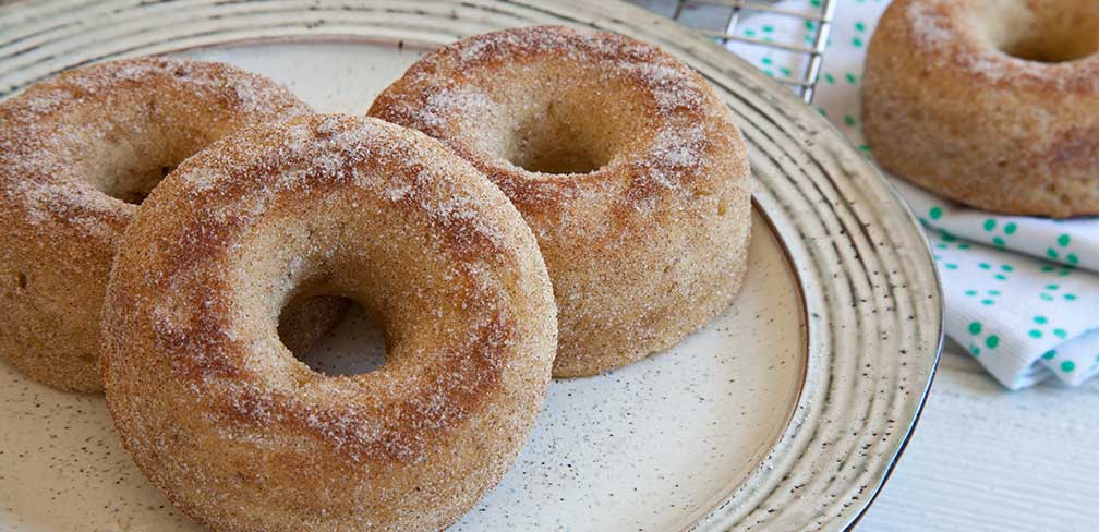 Baked Almond Apple Donuts