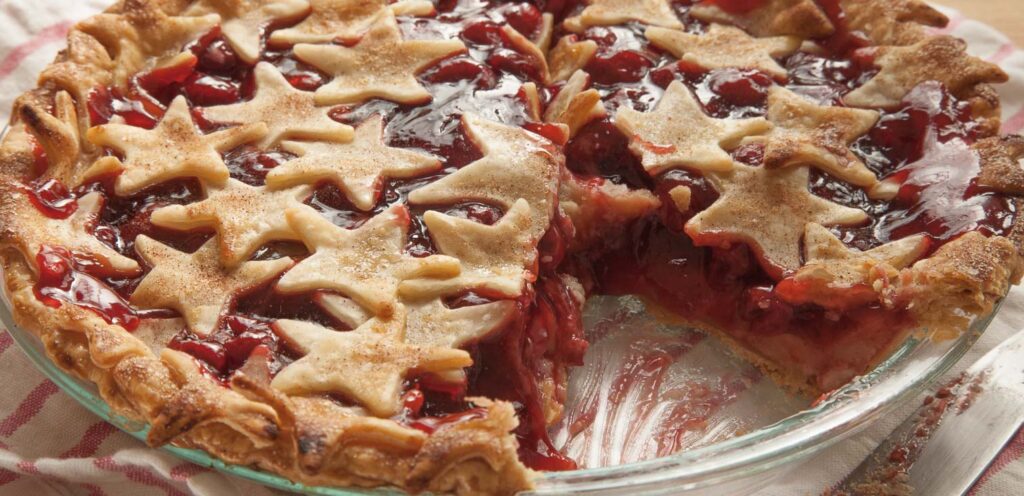 Simple Almond Cherry Pie