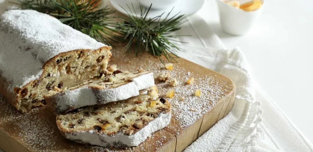 Traditional Christmas German Dessert Stollen