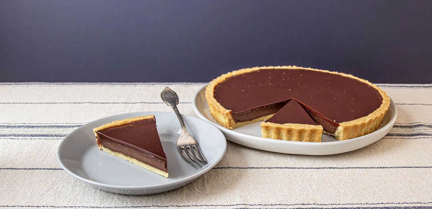 Odense Chocolate Tart with Almond Paste