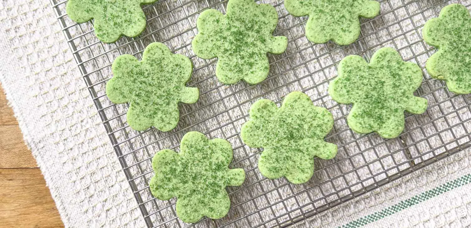 Shamrock Almond Butter Cookies