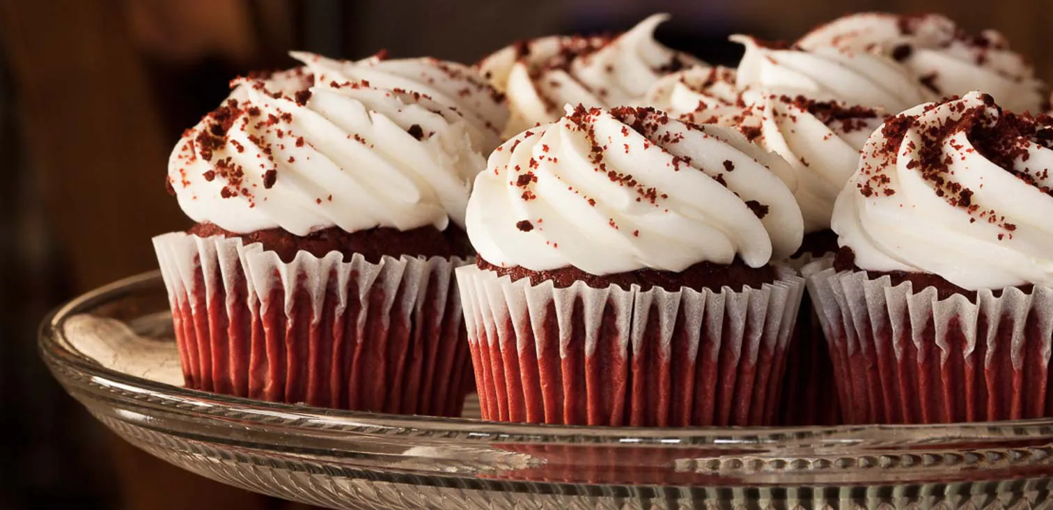Almond Red Velvet Cupcakes