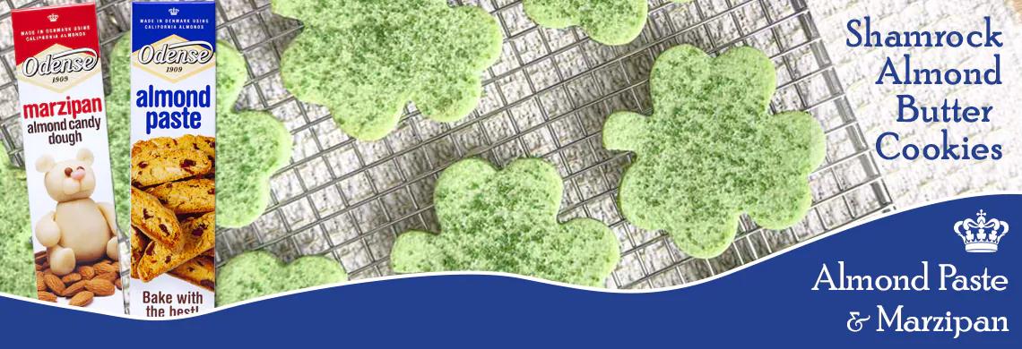 Odense Shamrock Almond Butter Cookies Hero Banner